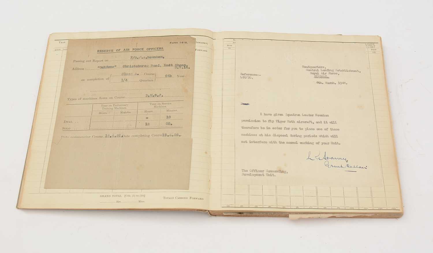 The Second World War Royal Air Force Pilot's Flying Log Book of Group Captain Maurice Ashdown - Image 9 of 17