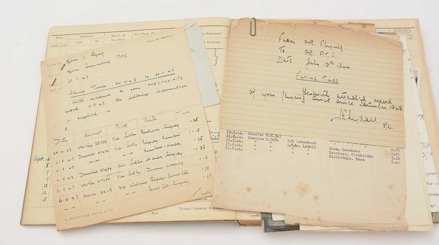 The Second World War Royal Air Force Pilot's Flying Log Book of Group Captain Maurice Ashdown - Image 16 of 17