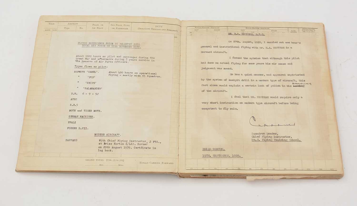 The Second World War Royal Air Force Pilot's Flying Log Book of Group Captain Maurice Ashdown - Image 5 of 17