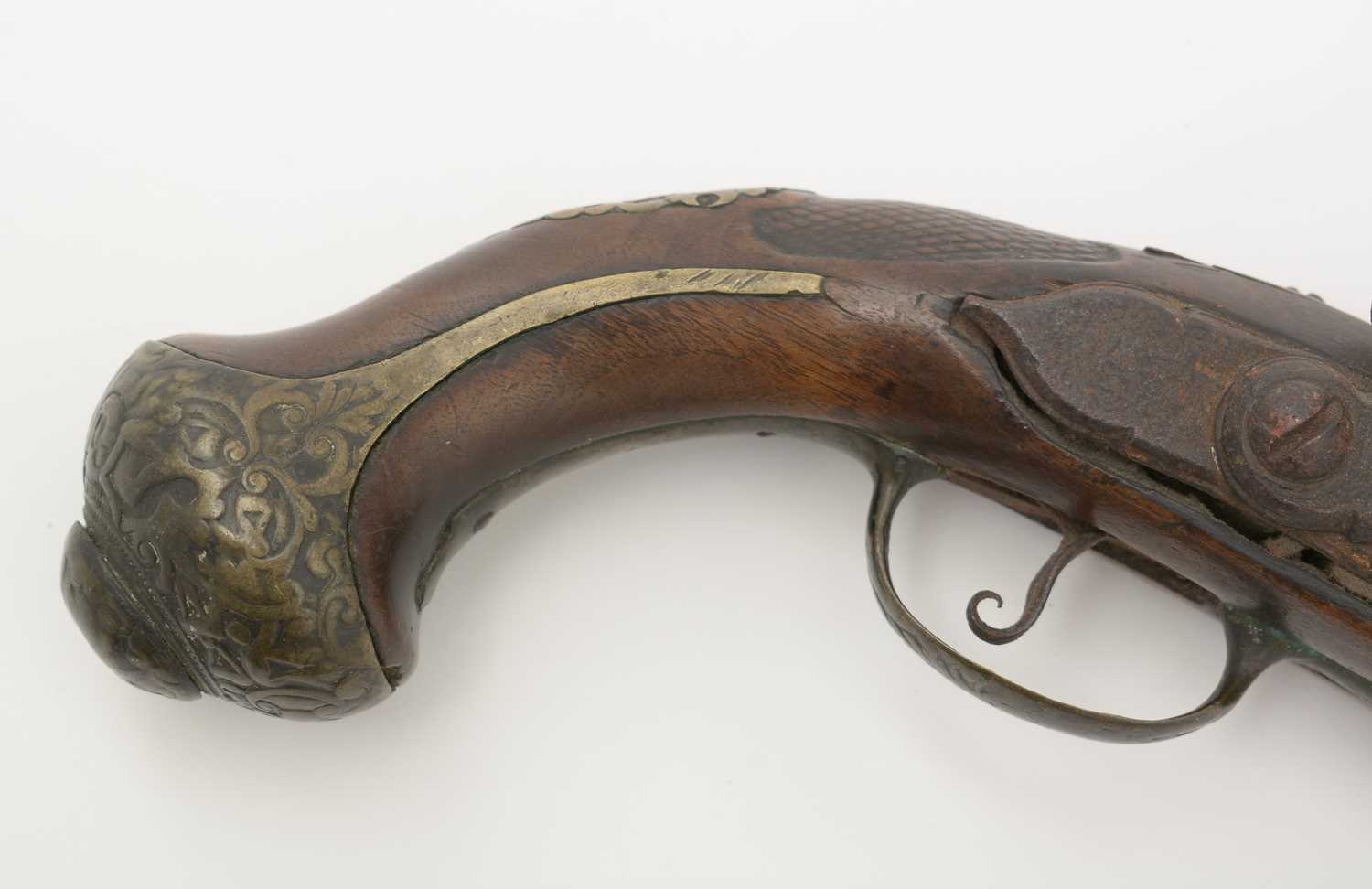 A late 18th Century flintlock pistol, - Image 2 of 13
