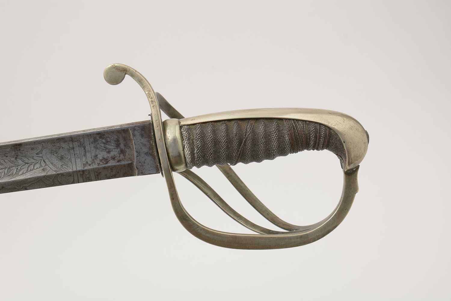 A first half 19th Century British Cavalry Officer's sword, - Image 9 of 14