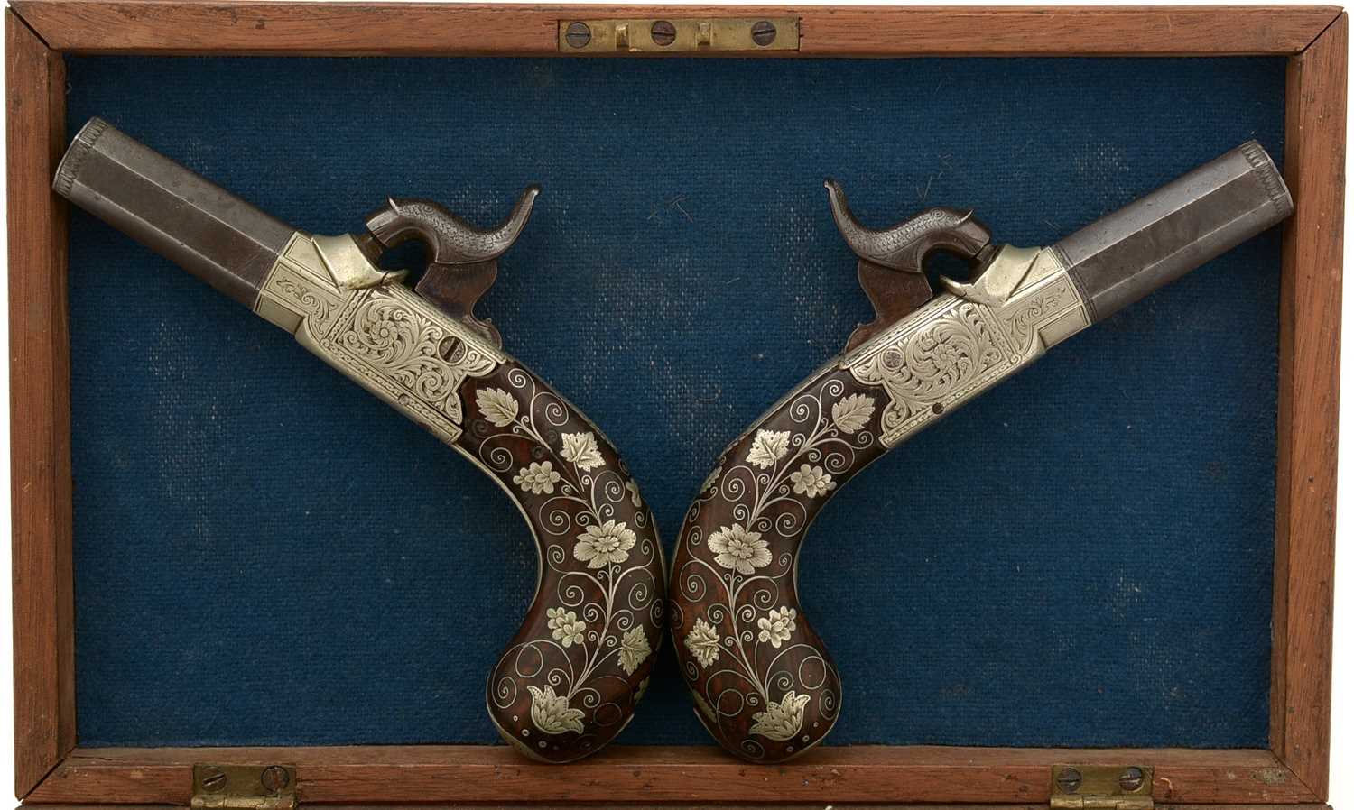 A cased pair of 19th Century percussion pistols, by Smith, - Image 42 of 51