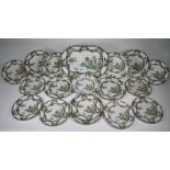 A late Victorian Copeland Spode 'Landscape' pattern part dinner service