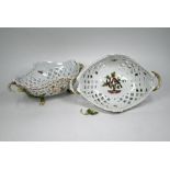 A pair of Meissen baskets