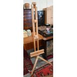 A 'Windsor & Newton' beech adjustable studio easel