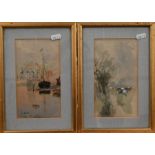 GC Haite (1855-1924) - A pair of small watercolour studies