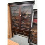 A 19th century mahogany bookcase on stand