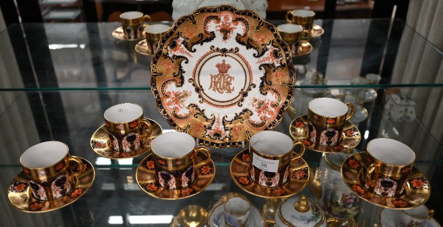 Set of six Royal Crown Derby Imari coffee cans and saucers - Image 2 of 2