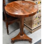 A 19th century rosewood circular side table