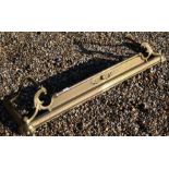 Art Noveau cast brass and brass railed fender