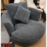 A John Lewis revolving circular snuggle chair