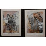 Two framed Phoenix Art Prints after Ann Dillard