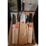 Ten signed presentation cricket bats