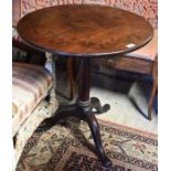 A George III mahogany tilt-top top tripod table