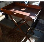 A 19th century mahogany tray top butlers table