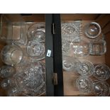 Two boxes of cut and moulded glassware