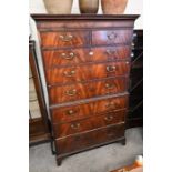 A George III mahogany chest on chest