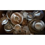 A quantity of Rockingham and other Victorian china tea wares