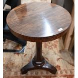 A 19th century rosewood circular side table