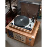 A Thorens TD160 record turntable