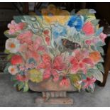 Anna Fraser floral painted fireboard/screen