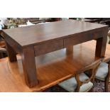 'Orchid Furniture' stained hardwood rectangular coffee table