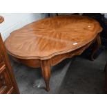 A French style hardwood coffee table