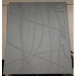 A large grey textured oil on canvas abstract panel
