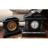 Two mantel clocks