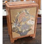 A walnut table-top cabinet,