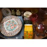 Various decorative glassware to/w Poole pottery and other ceramics
