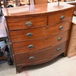 A 19th century mahogany bowfront chest of drawers