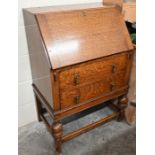 Oak fall front bureau