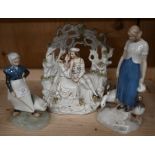 Three porcelain figures