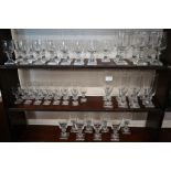 A suite of cut drinking glasses