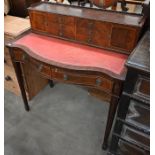 A reproduction mahogany bonheur du jour