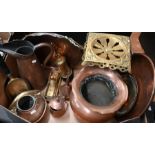 Various copper and brassware