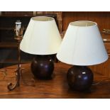 Three table lamps