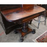 A Victorian folding tea table