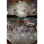 A quantity of cut and moulded glass chandelier fittings
