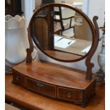 A Victorian mahogany toilet mirror