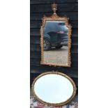 Two 19th century gilt framed wall mirrors