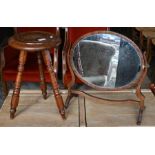 Stool and dressing table mirror