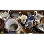 Ten antique and later ceramic jugs
