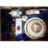 Mixed box of decorative china and glassware