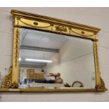 A 19th century giltwood and gesso framed wall mirror