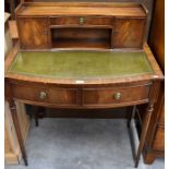 A reproduction mahogany bonheur du jour