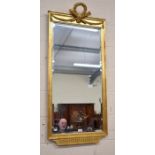 An Empire style gilt framed rectangular wall mirror