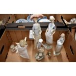 Six 1970s Lladro porcelain figures