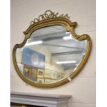 A French style bevelled wall mirror i